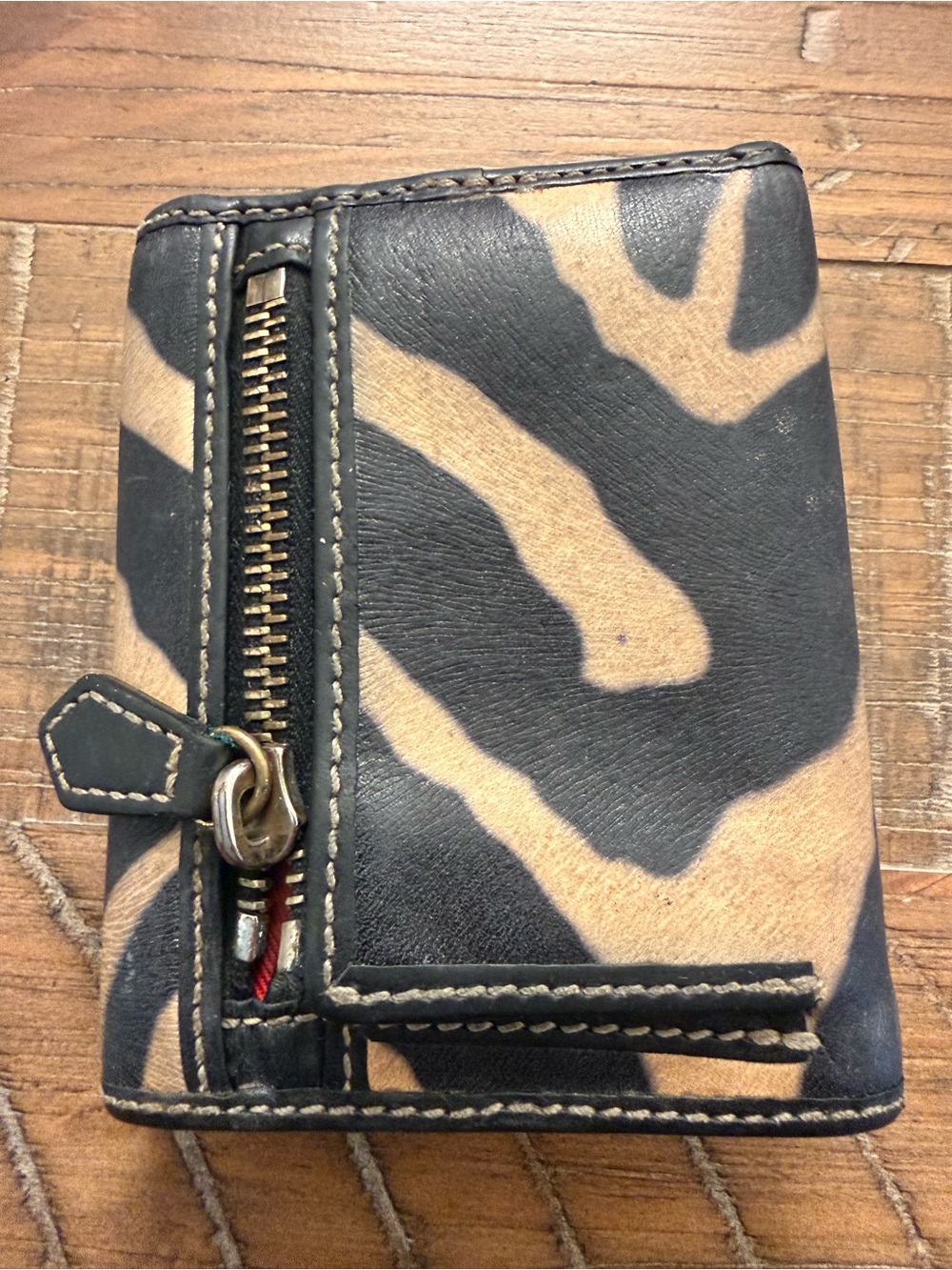 Dooney & Bourke Zebra Print Trifold Wallet - Picture 7 of 9